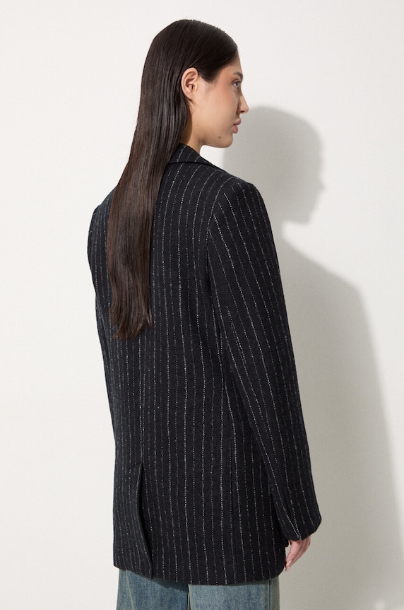 Abbigliamento Kenzo cappotto in lana Tennis Stripes Pea Coat FE62MA2209GM.99 nero