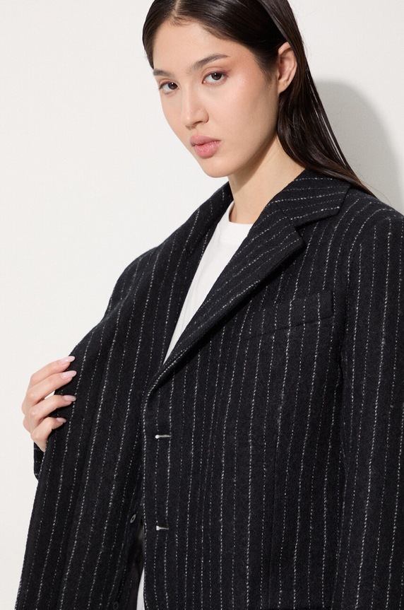 Kenzo cappotto in lana Tennis Stripes Pea Coat FE62MA2209GM.99