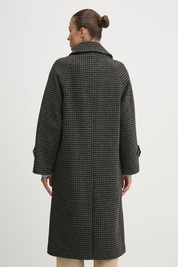 Odzież Barbour płaszcz wełniany Veronica Wool Car Coat LWO0238 szary