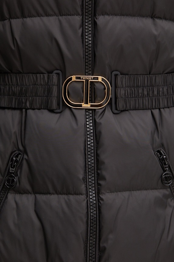 Péřová bunda Twinset 242TP2183 černá