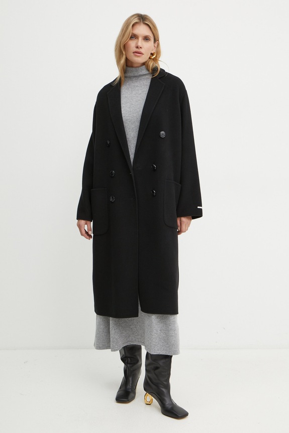 MAX&Co. gyapjúkabát nem bélelt fekete 2426016013200