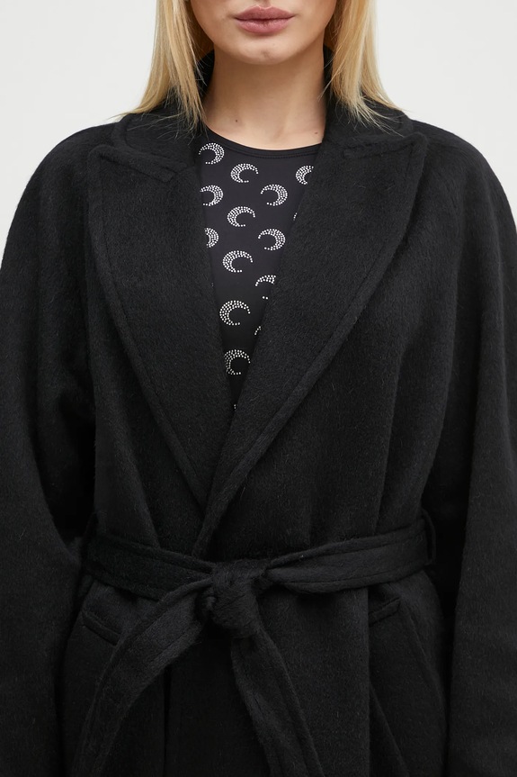 A.P.C. cappotto in lana Manteau Floriane nero WOAQZ.F01544.PLZ