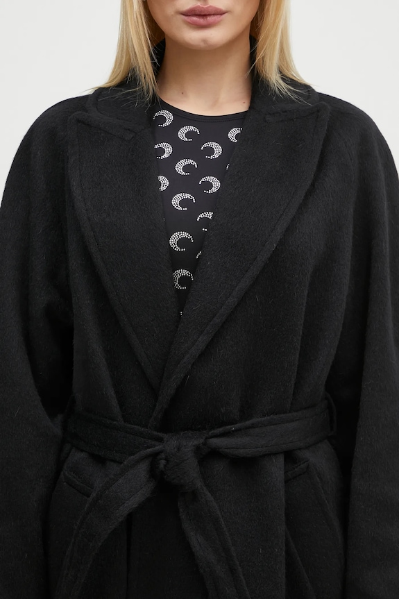 A.P.C. cappotto in lana Manteau Floriane nero WOAQZ.F01544.PLZ