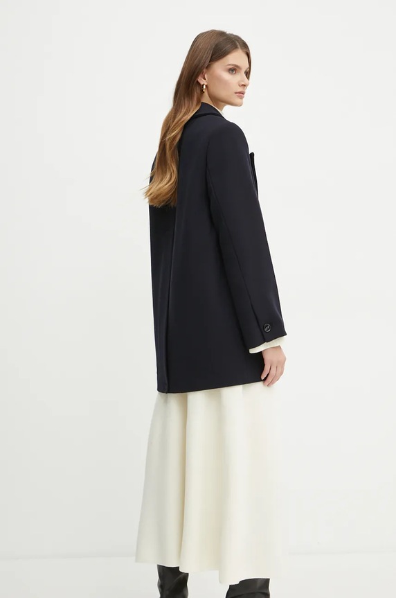 Ρούχα Μάλλινο παλτό Ivy Oak IO119100 σκούρο μπλε