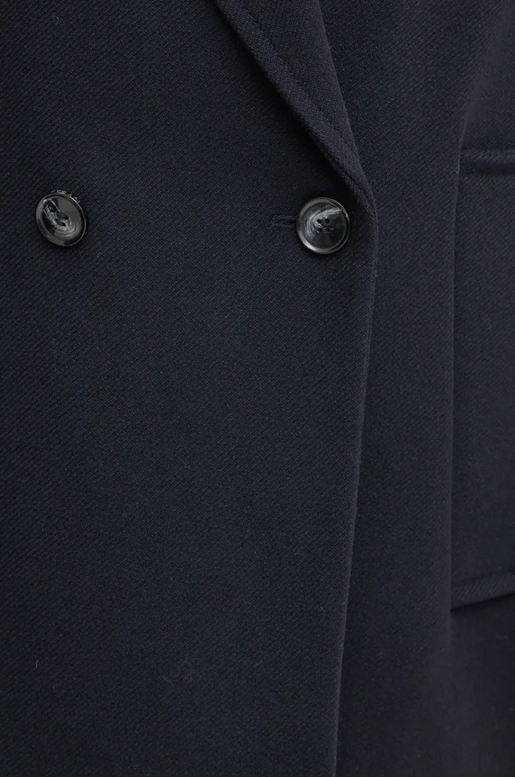 Μάλλινο παλτό Ivy Oak IO119100 σκούρο μπλε