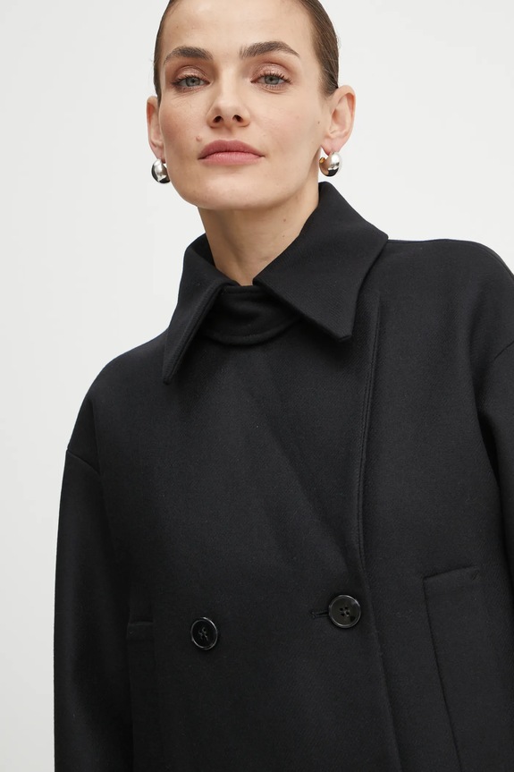 Ivy Oak kurtka wełniana czarny IO119101