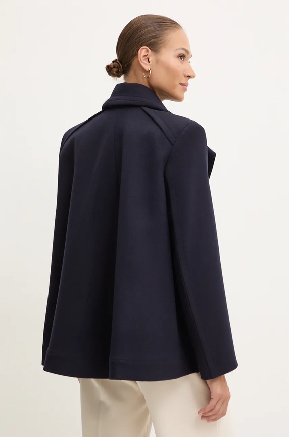 Odzież Victoria Beckham płaszcz wełniany 1424WCT005790A granatowy