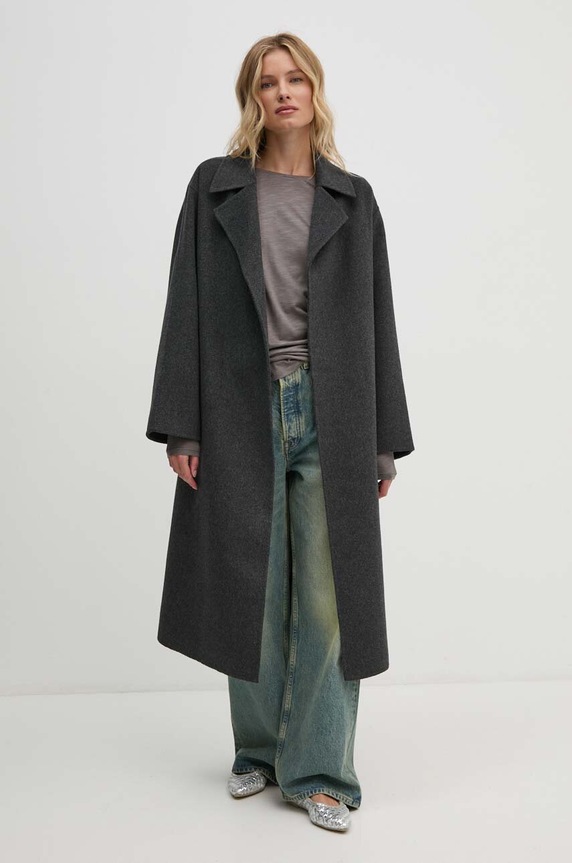 Kabát Calvin Klein 00040WL571 šedá AW24