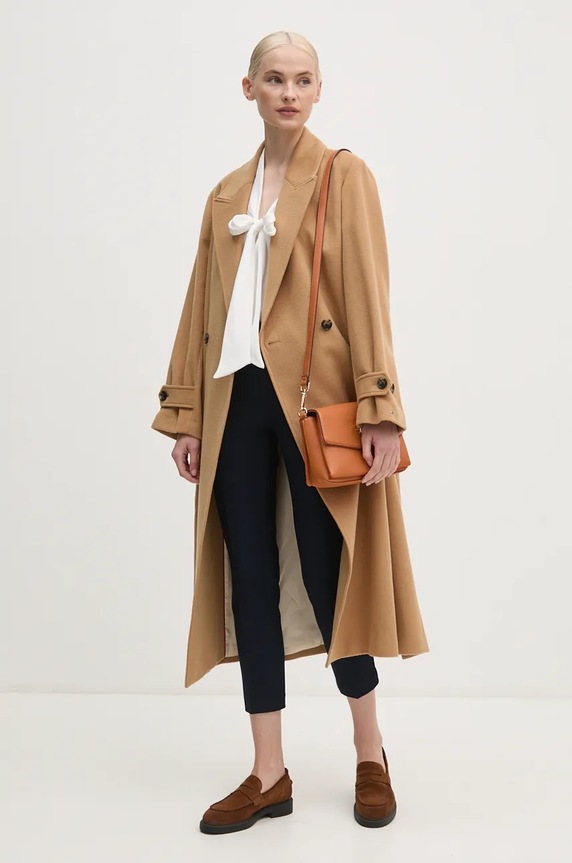 Vlněný kabát Tommy Hilfiger WW0WW43602