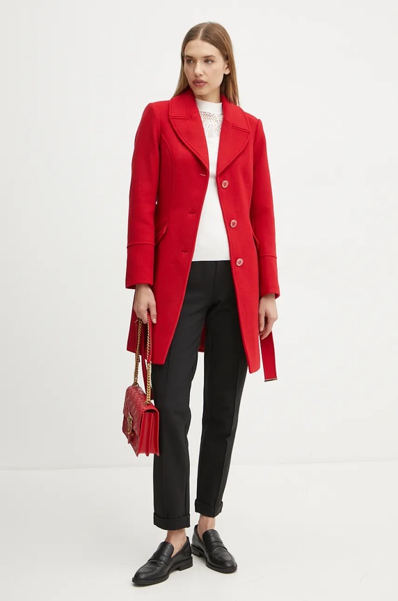 Палто с вълна Morgan GATO GATO червен AW24