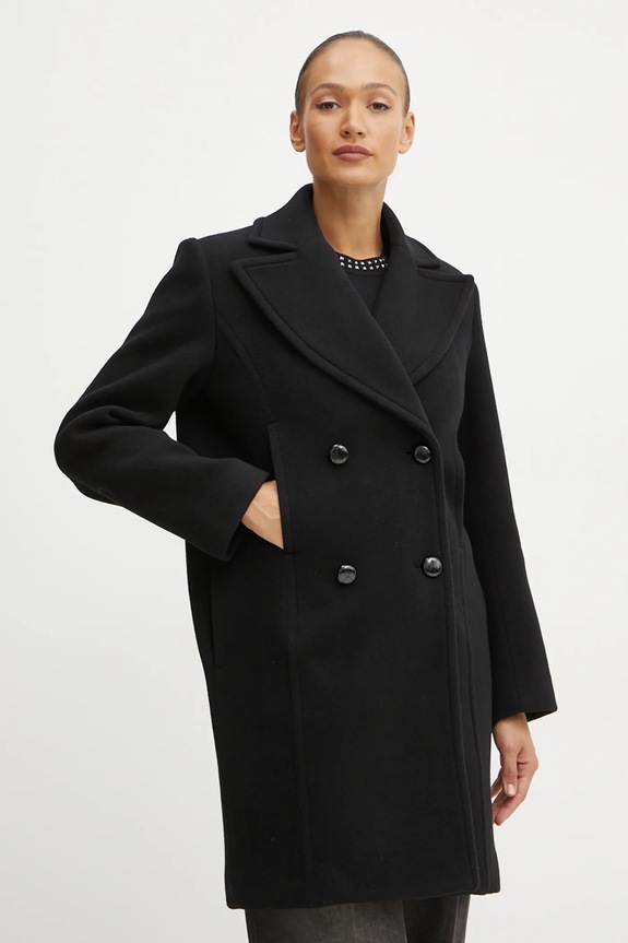 Patou palton de lana CO0250183 negru AW24