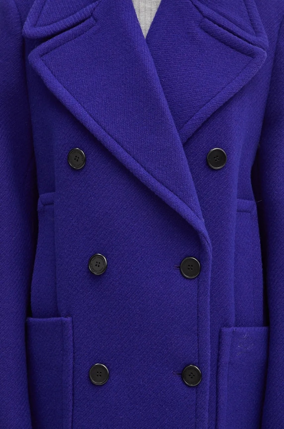 Karl Lagerfeld płaszcz wełniany 246W1508 fioletowy