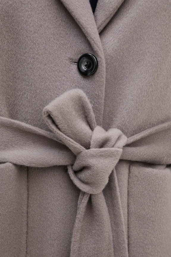 DIANE VON FURSTENBERG płaszcz wełniany DVFCL3S004 szary