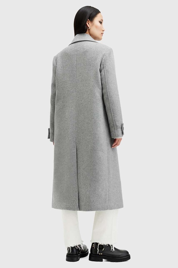 Abbigliamento AllSaints cappotto con aggiunta di lana MABEL COAT W006OZ grigio