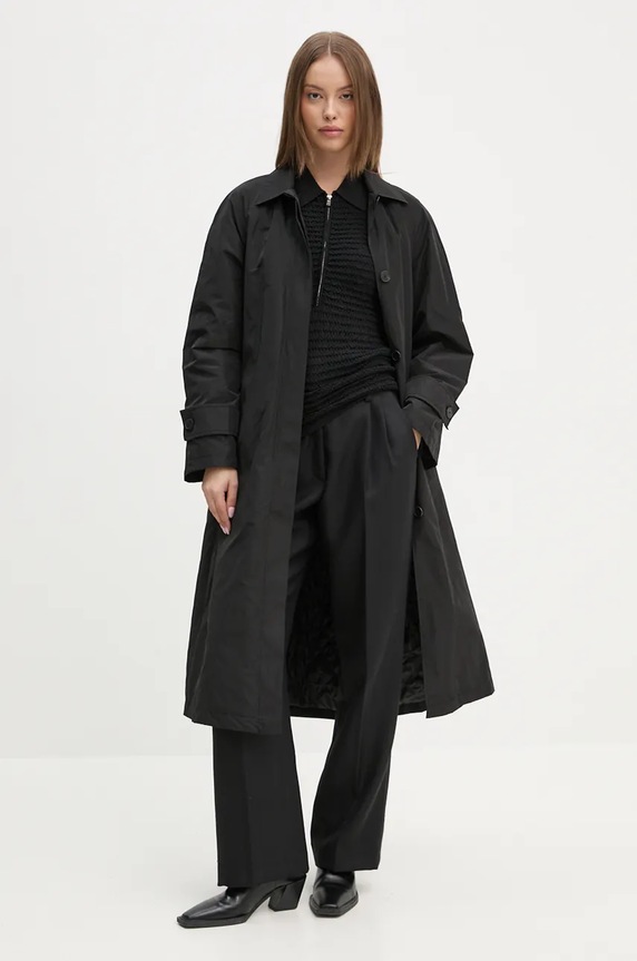 Παλτό Sandro Ferrone SFS15YBEALASKA μαύρο AW24