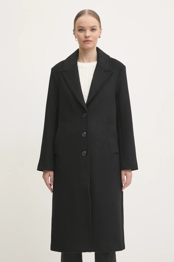 Abercrombie & Fitch gyapjúkabát KI144.4240.900 fekete AW24