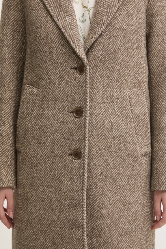 Abercrombie & Fitch płaszcz wełniany KI144.4242.465 beżowy