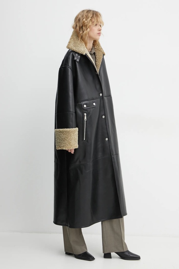 Ruházat Nanushka kabát LIESEL NW24FWOW38370 fekete