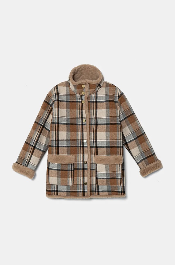 Παιδικό παλτό Mayoral με μείγμα μαλλιού μπεζ 7476.8F.Junior.9BYH