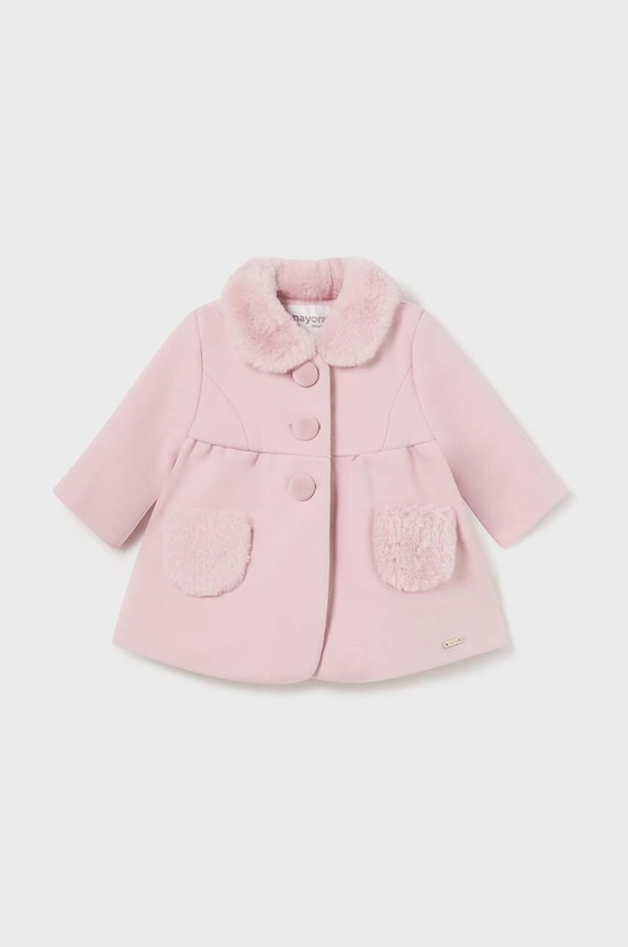 Kaput za bebe Mayoral Newborn bez kapuljače roza 2453.2P.Newborn.9BYH