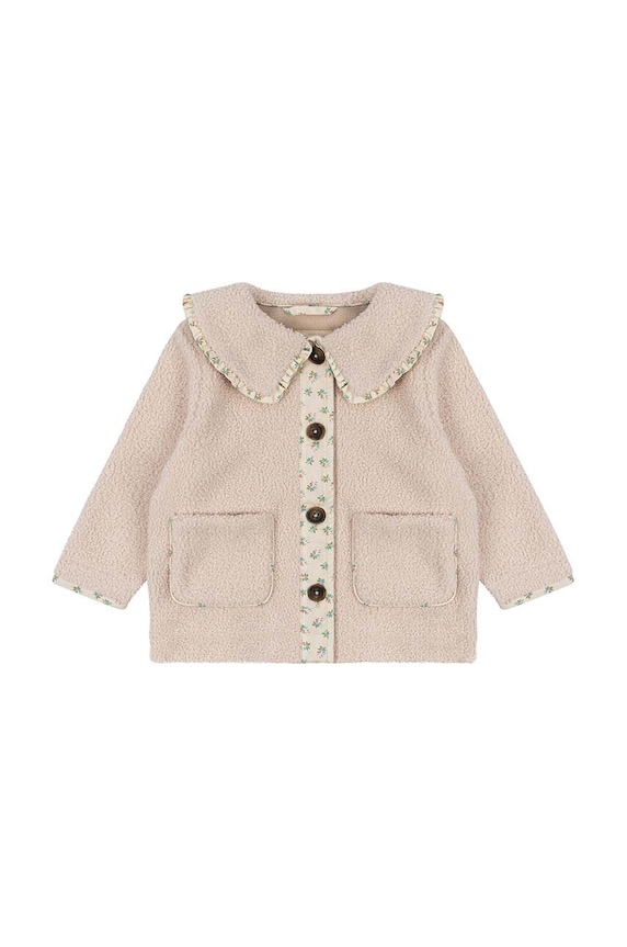 Konges Sløjd płaszcz dziecięcy GRIZZ COLLAR JACKET GRS KS101234 beżowy AW24