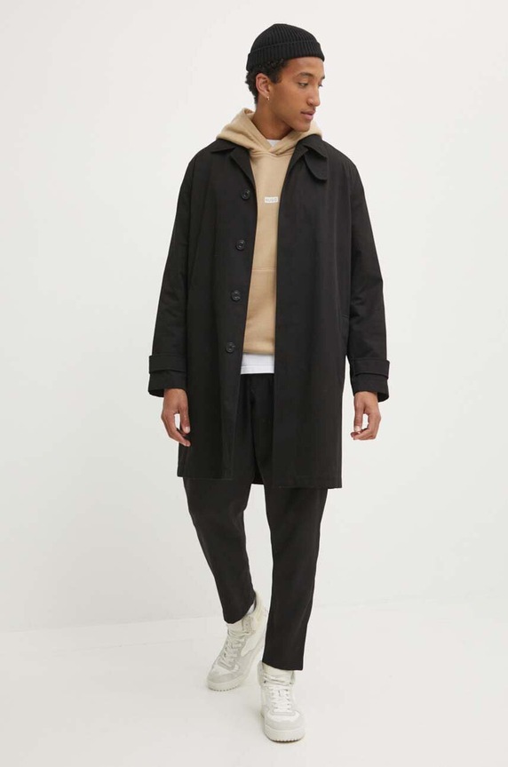 Παλτό HUGO 50517771 μαύρο AW24