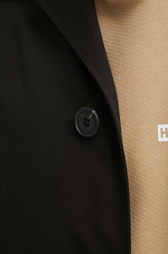 Παλτό HUGO 50517771 μαύρο