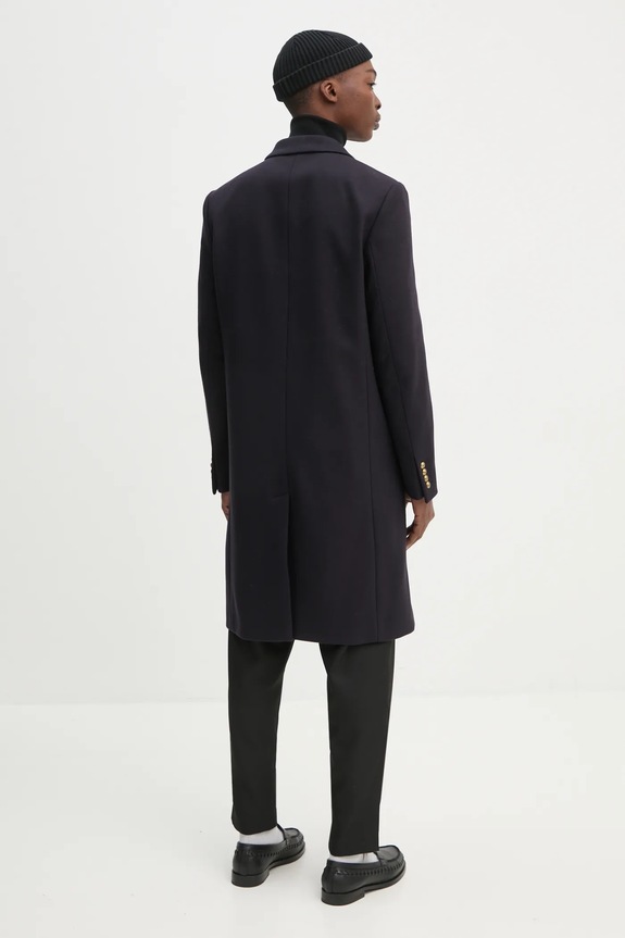 Îmbrăcăminte The Kooples palton de lana HMAN29007K bleumarin
