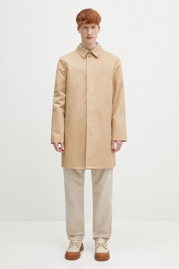 Бавовняний плащ A.P.C. mac ville інші бежевий COZBA.H01103