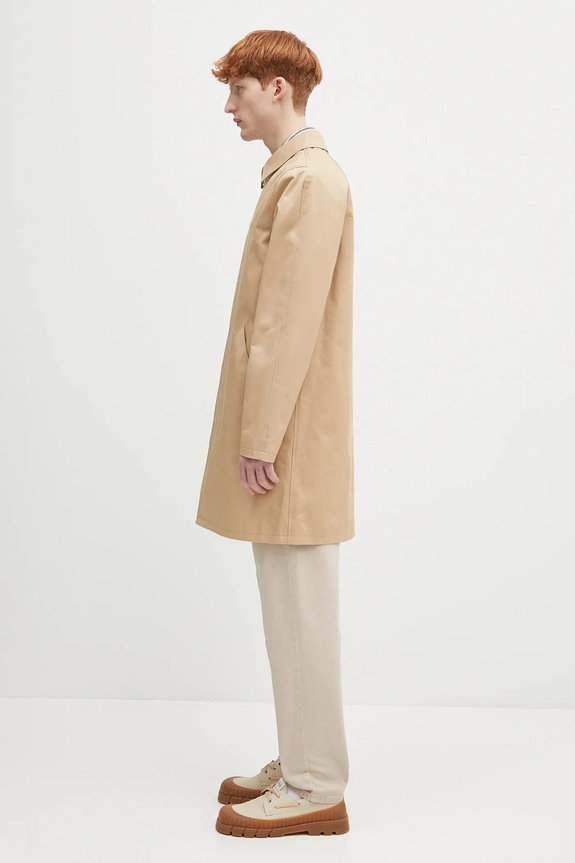 Бавовняний плащ A.P.C. mac ville COZBA.H01103 бежевий AW25