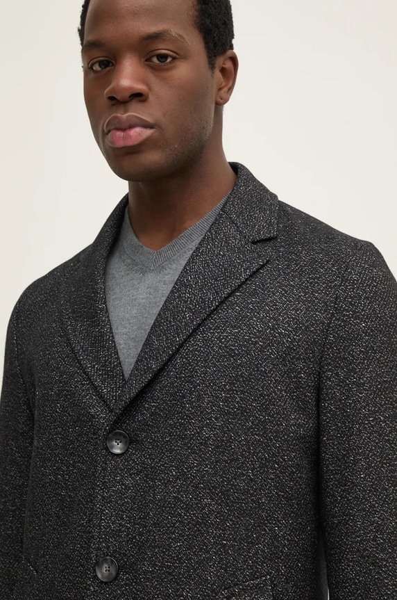 Παλτό από μείγμα μαλλιού BOSS 50528177 μαύρο
