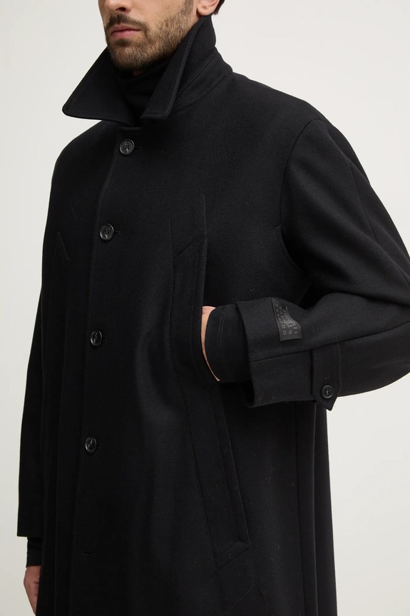 MM6 Maison Margiela płaszcz wełniany SH2AA0008.S52207 czarny