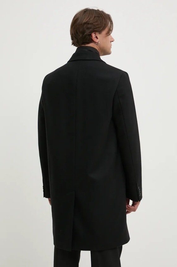 HUGO gyapjúkabát 50528836 fekete AW24