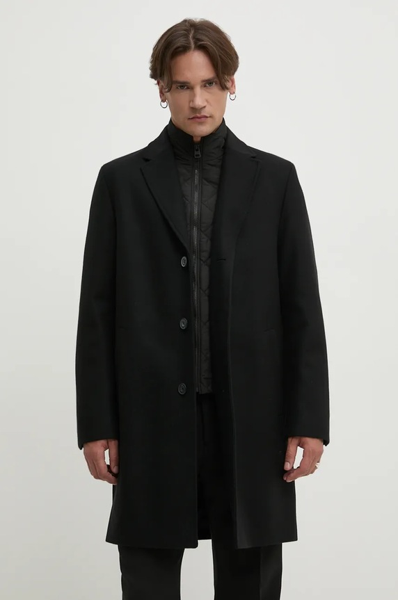 Ruházat HUGO gyapjúkabát 50528836 fekete