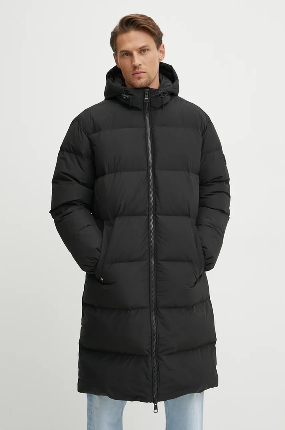 Tommy Hilfiger geaca de puf cu captuseala negru MW0MW37368