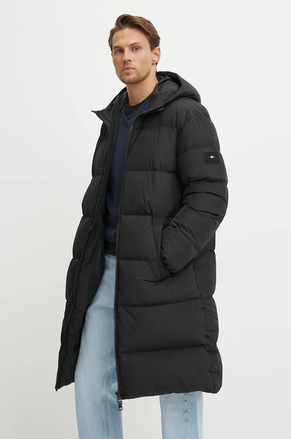 Tommy Hilfiger geaca de puf negru MW0MW37368