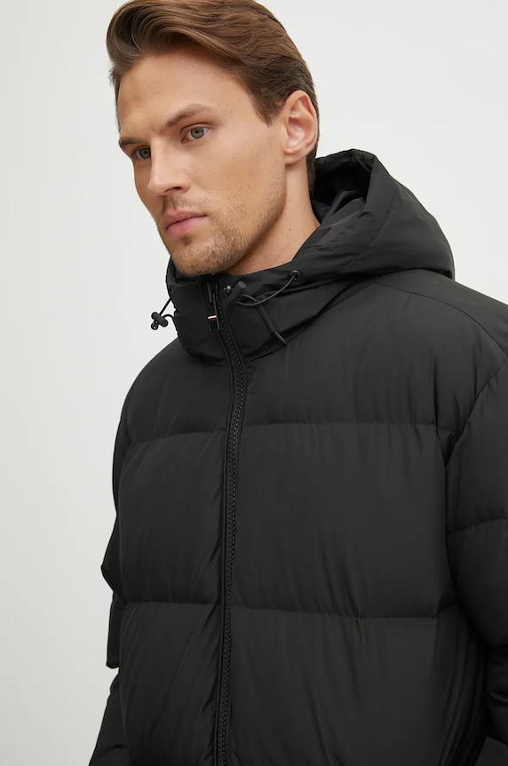 Tommy Hilfiger geaca de puf MW0MW37368 negru