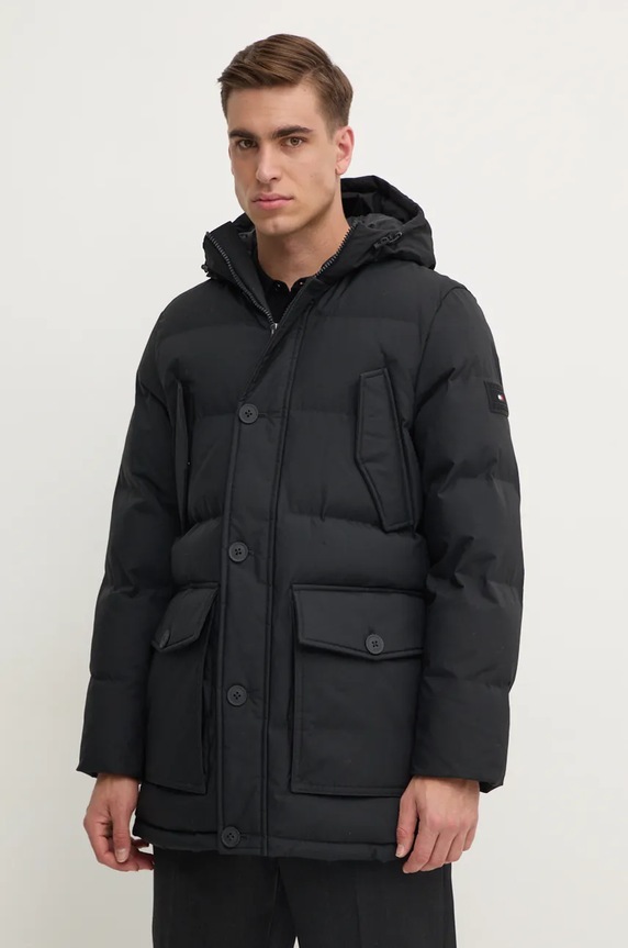 Bunda Tommy Hilfiger s podšívkou černá MW0MW37483