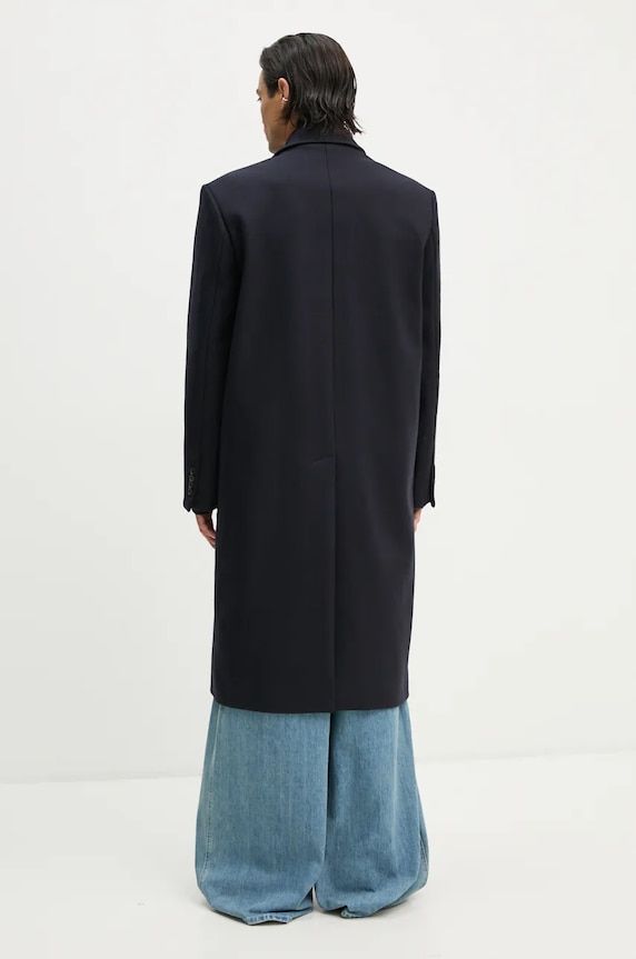 Îmbrăcăminte Y/Project palton de lana DOUBLE FRONT COAT 201CO006 bleumarin