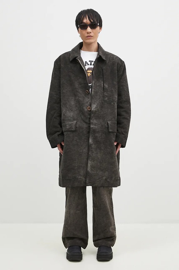 Rick Owens cappotto in cotone Jumbo Mac isolamento sintetico grigio DU02D2968.MO