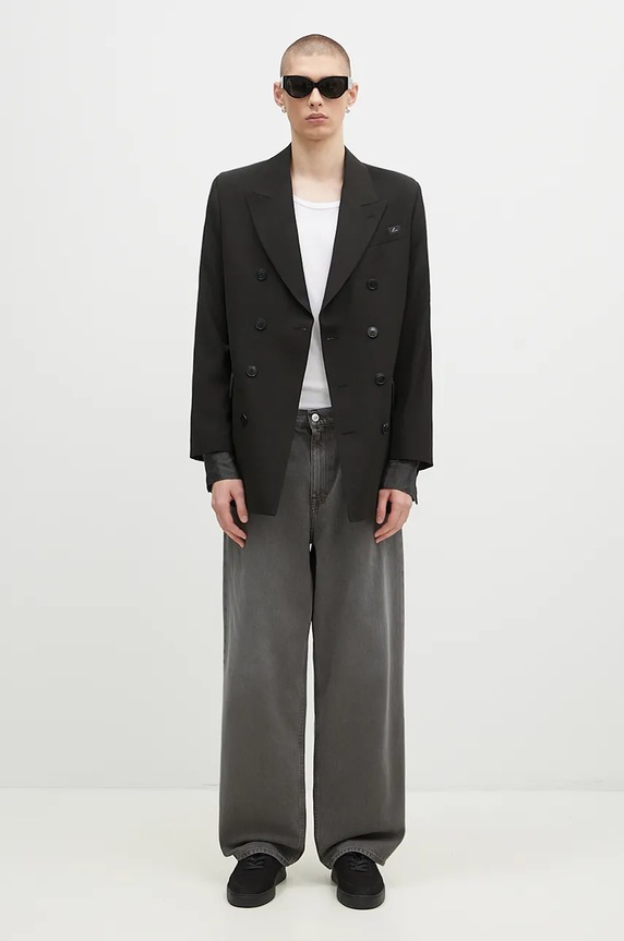 Martine Rose wool blazer Double Breasted Short Coat 328WT05006