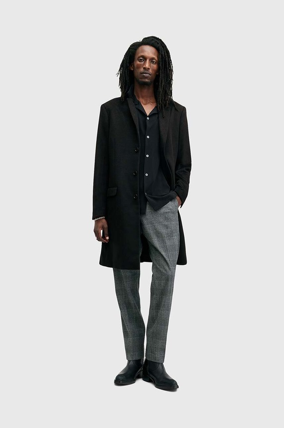 Kabát s příměsí vlny AllSaints HAL COAT M005OZ