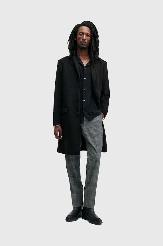 Kabát s příměsí vlny AllSaints HAL COAT M005OZ
