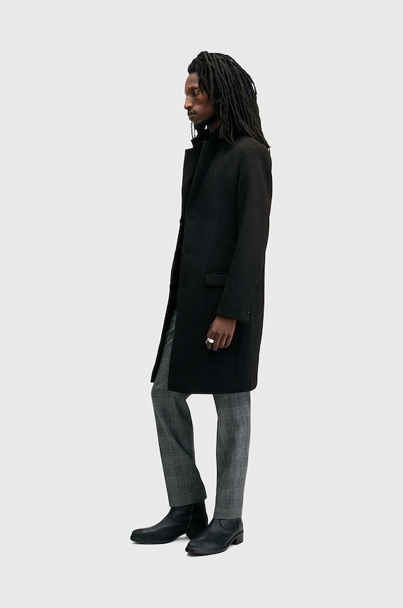 Kabát s příměsí vlny AllSaints HAL COAT M005OZ