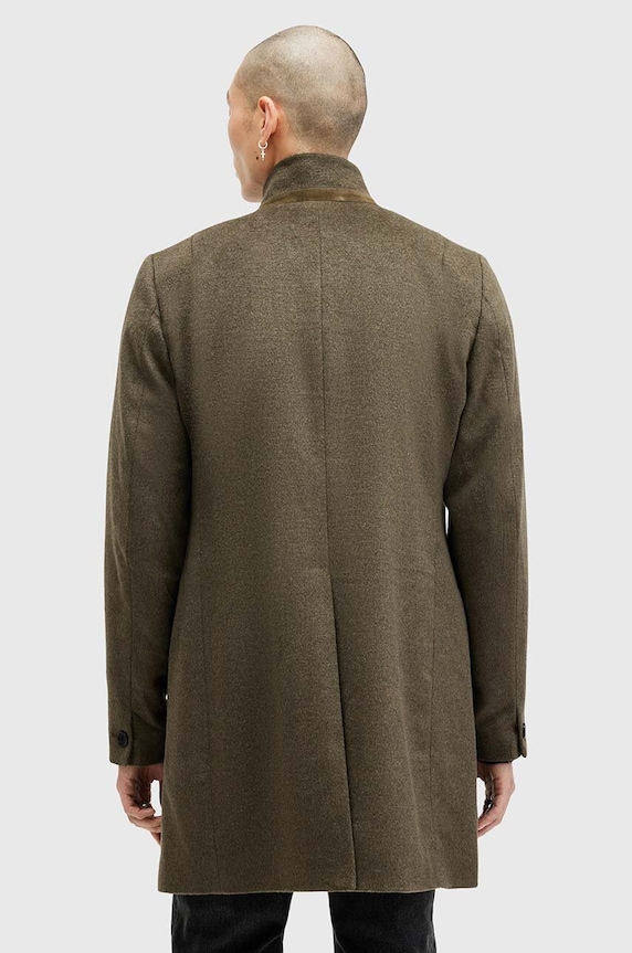 AllSaints cappotto con aggiunta di lana HARGROVE COAT verde M038OB