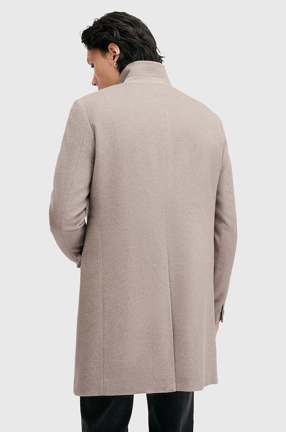 Παλτό από μείγμα μαλλιού AllSaints HARGROVE COAT γκρί M038OB
