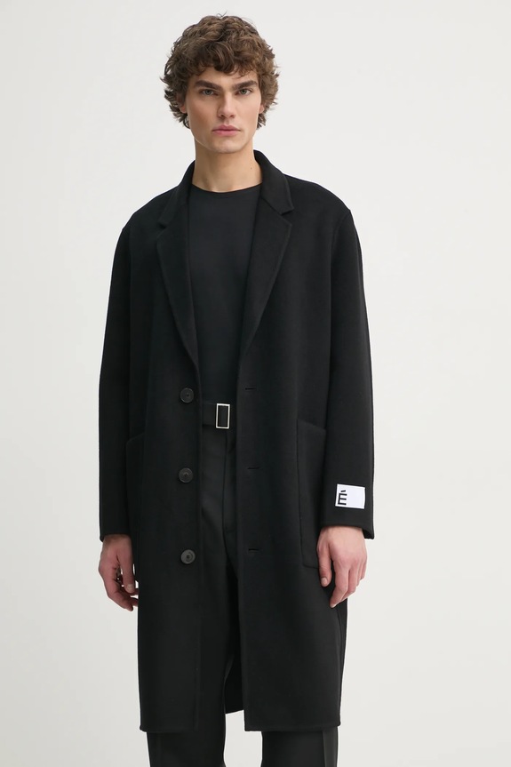 Études Studio palton de lana H24MMOUT751 negru AW24