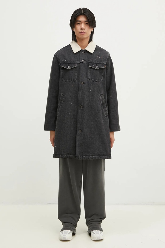 Джинсовый плащ Undercover Coat переходная модель чёрный UC2D4306