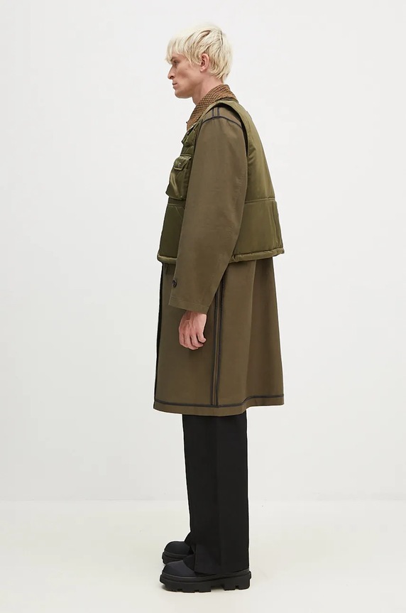 Andersson Bell palton Vest Layered Inside-Out Coat awa642u verde AW24