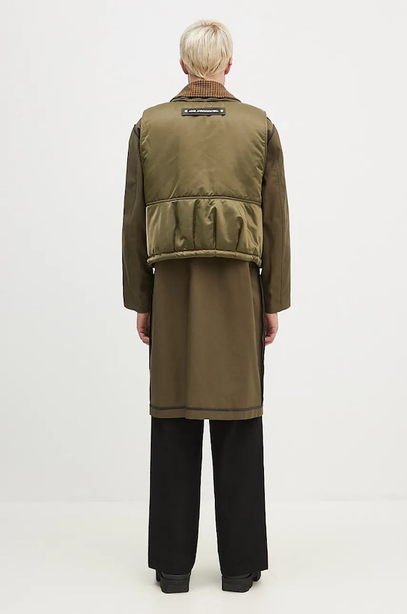 Îmbrăcăminte Andersson Bell palton Vest Layered Inside-Out Coat awa642u verde